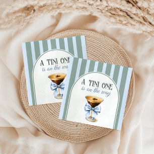 Kaffee Thema Espresso Martini Blue Bow Baby Dusche Serviette