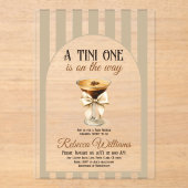 Kaffee Thema Espresso Martini Bow Baby Dusche Acryleinladungen (Vorderseite)