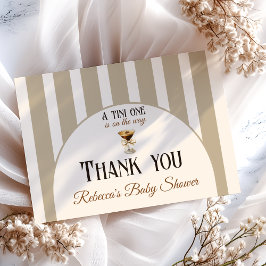 Kaffee Thema Espresso Martini Bow Baby Dusche Dankeskarte