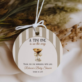 Kaffee Thema Espresso Martini Bow Baby Dusche Geschenkanhänger