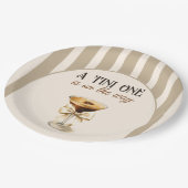 Kaffee Thema Espresso Martini Bow Baby Dusche Pappteller (Schrägansicht)