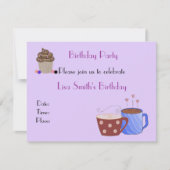 Kaffee Thema Geburtstagsparty Einladung (Vorderseite)