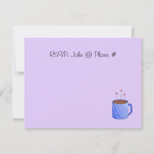 Kaffee Thema Geburtstagsparty Einladung (Rückseite)