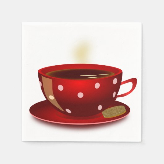 Kaffee-Thema Napkins Serviette (Vorderseite)