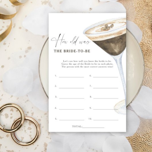 Kaffee Thema Wie alt war die Braut zu spielen