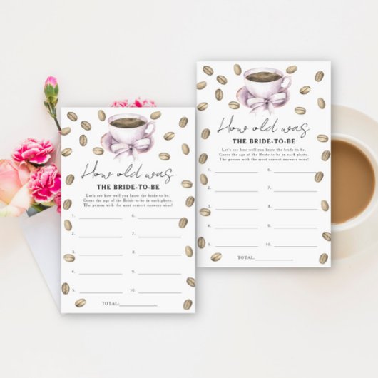 Kaffee Thema Wie alt war die Braut zu spielen