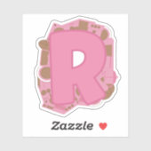 Kaffee Theme Letter R Custom Cut Vinyl Aufkleber (Blatt)