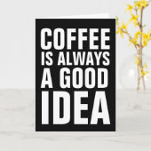 KAFFEE THEMED GREETING CARDS, KAFFEE LOVERS KARTE (Gelbe Blume)