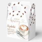 Kaffee-Themen-Hochzeitsdusche 'Liebe ist am Brodel Geschenkschachtel (Geöffnet)