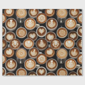 Kaffee-Themen-Wrap-Papier Geschenkpapier (Flach)