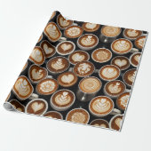 Kaffee-Themen-Wrap-Papier Geschenkpapier (Ungerollt)