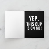 KAFFEE THEMENTE GREETING CARDS, UM GIFTCARD SENDEN KARTE (Innenseite)