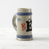 "Kaffee-Tier-Café-" Kaffee-Tasse Bierglas (Vorderseite Links)