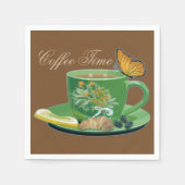 Kaffee Time Cup & Saucer Napkins Serviette (Vorderseite)