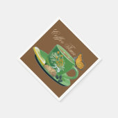 Kaffee Time Cup & Saucer Napkins Serviette (Ecke)