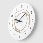 Kaffee Time Kaffeflecken Küche Große Wanduhr (Winkel)