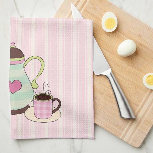 Kaffee Time Kitchtuch Geschirrtuch (Viertel Falte)