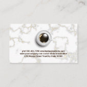 Kaffee-Top-Ansicht | MarmorVisitenkarte Visitenkarte (Rückseite)