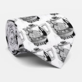 Kaffee-Topf-Café-Cappuccino-Espresso Java Kaffe Krawatte (Gerollt)