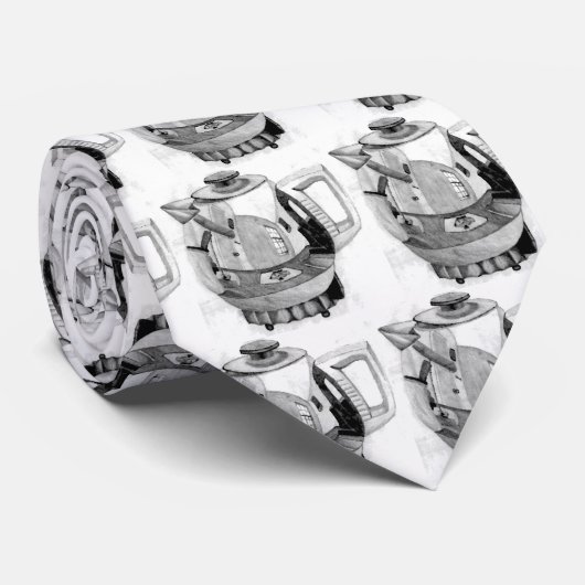 Kaffee-Topf-Café-Cappuccino-Espresso Java Kaffe Krawatte (Gerollt)