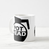 Kaffee-Topf-Kopf-lustiges Tassen-Koffein Kaffeetasse (Vorderseite Links)