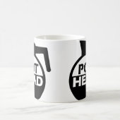 Kaffee-Topf-Kopf-lustiges Tassen-Koffein Kaffeetasse (Mittel)