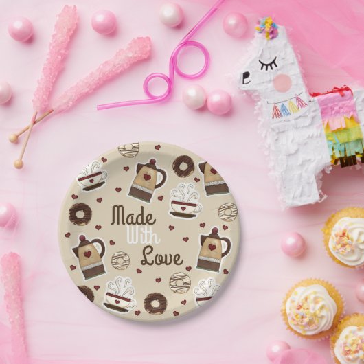 Kaffee-Topf und Schale Pappteller (Party)