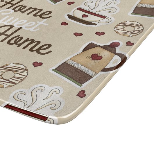 Kaffee-Topf und Schale Schneidebrett (Ecke)