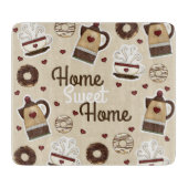 Kaffee-Topf und Schale Schneidebrett (Vorderseite)