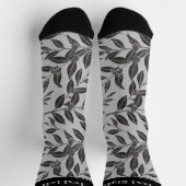 Kaffee Tree Blätter Schwarze Muster Socken (Oben)