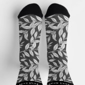 Kaffee Tree Blätter Weiße Muster Socken (Oben)
