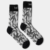 Kaffee Tree Blätter Weiße Muster Socken (Rechts)