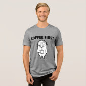 Kaffee Tri-Blend Shirt (Vorderseite voll)