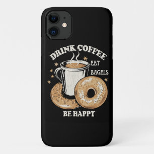 Kaffee trinken Bagels ist glücklich Case-Mate iPhone Hülle