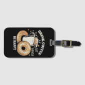 Kaffee trinken Bagels ist glücklich Gepäckanhänger (Vorderseite (Horizontal))