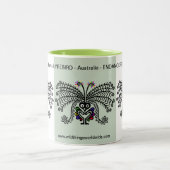 Kaffee trinken - Cool LyreBIRD - Australien - Natu Zweifarbige Tasse (Mittel)