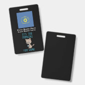 Kaffee trinken - es ist zu früh für Arbeit Ausweis (Vorder- & Rückseite)