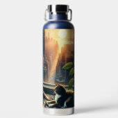 Kaffee trinken Frauen bei Sonnenaufgang in der Sta Trinkflasche (Rückseite)