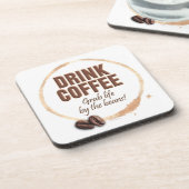 Kaffee trinken getränkeuntersetzer (Linke Seite)