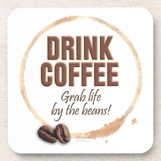 Kaffee trinken getränkeuntersetzer (Vorderseite)