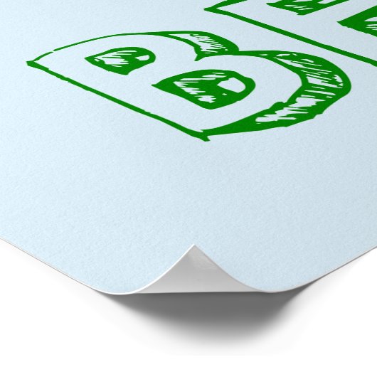 Kaffee trinken, glücklich sein - Poster (Ecke)