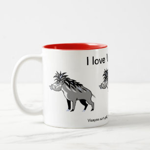 Kaffee trinken! I Liebe Warme SCHWEINE - Tierfreun Zweifarbige Tasse