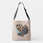 Kaffee trinken Ladybug Crossbody Bag Tragetaschen Mit Langen Trägern (Rückseite)