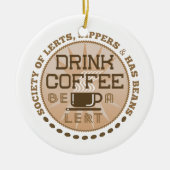 Kaffee trinken - Lest sein Keramikornament (Vorne)