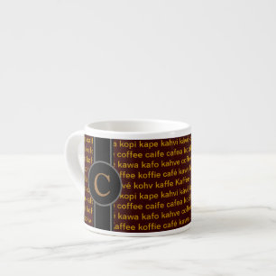 Kaffee trinken mit Namen Espressotasse