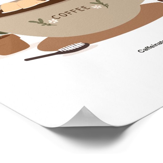 Kaffee trinken poster (Ecke)