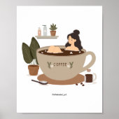 Kaffee trinken poster (Vorne)