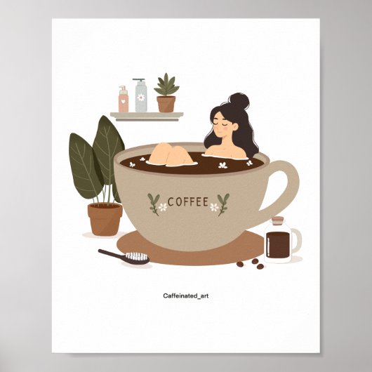 Kaffee trinken poster (Vorne)