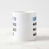 Kaffee trinken, Rettend Tiere, Nickerchen nehmen Jumbo-Tasse (Vorderseite)