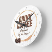 Kaffee trinken runde wanduhr (Winkel)